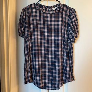 Loft Plaid Blouse